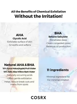 Cosrx AHA/BHA Clarifying Treatment Toner, tonik do twarzy, 150 ml