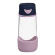 B.box Butelka na wodę, bidon z ustnikiem dla dziecka tritanowy, Indigo Rose, 12 m+, 450 ml
