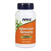 Now Foods American Ginseng 500 mg, kapsułki, 100 szt.
