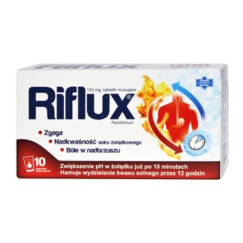 Riflux, 150 mg, tabletki musujące, 10 szt.