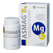 Asmag B, 20 mg+0,25 mg, tabletki, 50 szt.