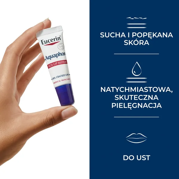 Помада для губ Eucerin Aquaphor SOS Lip Repair, защитная, для сухих губ, 10 мл — фото 6