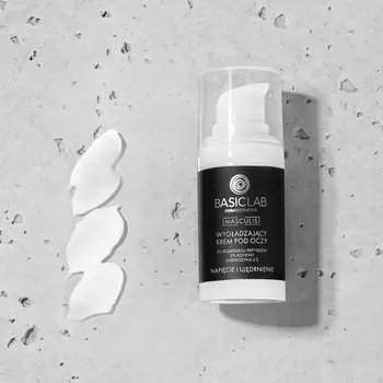 BasicLab Masculis, wygładzający krem pod oczy Napięcie i Ujędrnienie, 15 ml