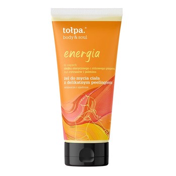 Tołpa Body & Soul Energia, żel do mycia ciała z delikatnym peelingiem, 200 ml