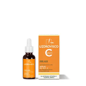 Uzdrovisco Pre-age, antyoksydacyjne serum 9% witaminy C na przebarwienia, 30 ml