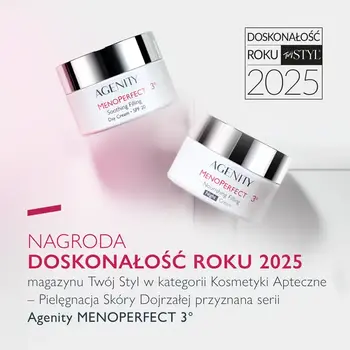 Zestaw Agenity MenoPerfect 3º Sprężystość, krem na dzień, 50 ml + krem na noc, 25 ml + kosmetyczka