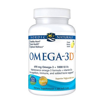 Omega-3D, Lemon, 690 mg, kapsułki, 60 szt.