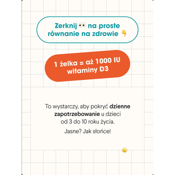 HealthLabs MyKids Vitamin D3, żelki, smak jabłkowy, 60 szt.