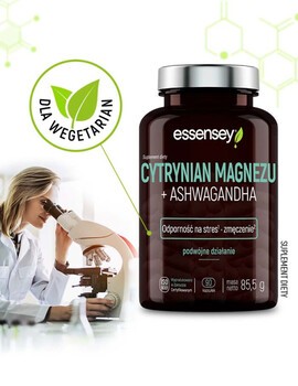 Essensey Cytrynian Magnezu + Ashwagandha, kapsułki, 90 szt.