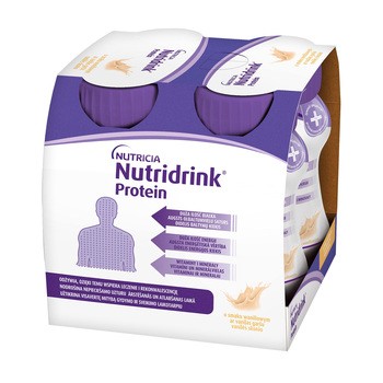 Zestaw 2x Nutridrink Protein, smak waniliowy, płyn, 4 x 125 ml + INTENO Soft Care, chusteczki pielęgnacyjne, 10 szt.