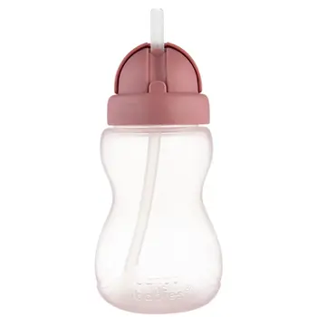 Canpol Babies, Bidon ze składaną rurką silikonową, różowy, 270 ml
