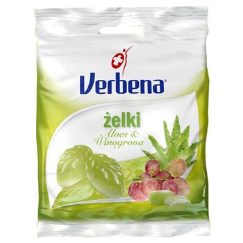 Verbena, żelki o smaku winogron i aloesu z witaminą C, 60 g