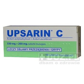 Upsarin C, 330 mg+200 mg, tabletki musujące, 10 szt (import równoległy, InPharm)