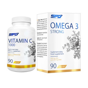 Zestaw SFD Vitamin C 1000 + Omega 3 Strong
