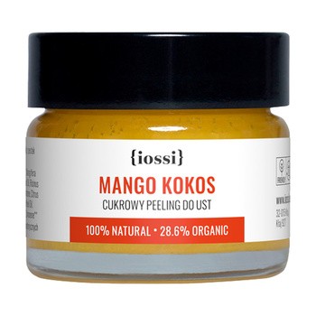 Iossi Mango, Kokos, cukrowy peeling do ust, 15 ml