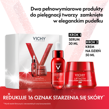 Zestaw Vichy Liftactiv Collagen Specialist, ujędrniająco-wygładzająca pielęgnacja skóry, serum, 30 ml + krem, 50 ml