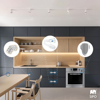 Sipo, zabezpieczenie szaf i szuflad z regulacją długości, 6 szt.