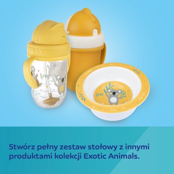 Canpol Babies Exotic Animals, miska z przyssawką z melaminy, 1 szt.