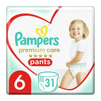 Pampers Premium Care Pants 6 (15+ kg), pieluchomajtki jednorazowe, 31 szt.