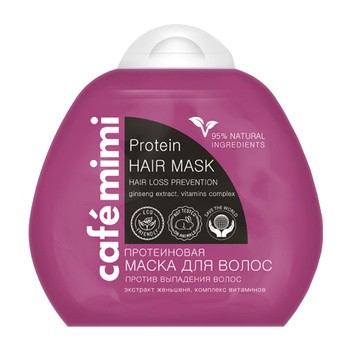 Cafe mimi, proteinowa maska do włosów przeciw wypadaniu, 100 ml