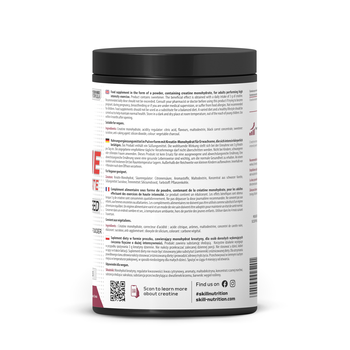 Skill Nutrition Mikronizowany Monohydrat Kreatyny, proszek, smak berry blast, 500 g