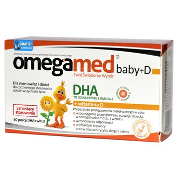 Omegamed Baby+D, kapsułki twist-off, 60 szt. 