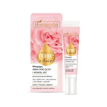 Bielenda, Royal Rose Elixir, krem przeciwzmarszczkowy, liftingujący, pod oczy i wokół ust, 15 ml