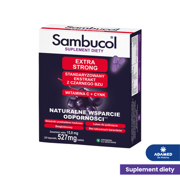Sambucol Extra Strong, kapsułki dla dorosłych, 30 szt.