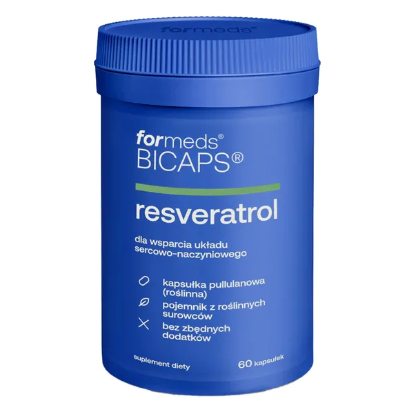 Ресвератрол ForMeds Bicaps Resveratrol 100 мг, с витамином C, 60 капсул