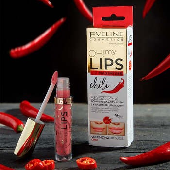 Eveline Cosmetics Oh! My Lips, błyszczyk powiększający usta, chili, 4,5 ml