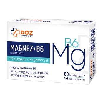 DOZ Product Magnez + B6, tabletki powlekane, 60 szt.