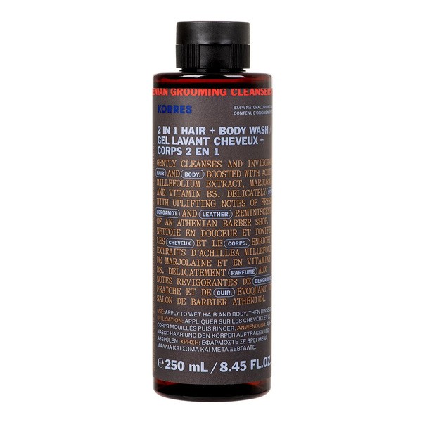 Korres Korres Achillea Men, szampon i żel pod prysznic 2w1, 250 ml