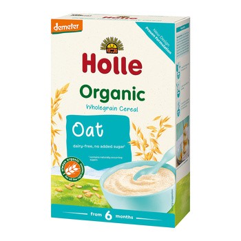 Holle Organic Bio, kaszka owsiana pełnoziarnista, 4 m+, 250 g