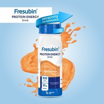 Zestaw 4x Fresubin Protein Energy Drink, płyn o smaku owoców tropikalnych, 4 x 200 ml