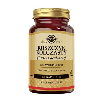 Solgar Myszopłoch kolczasty ruszczyk, kapsułki, 100 szt.