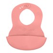 BabyOno, miękki śliniak z kieszonką i regulowanym zapięciem, różowy, 6 m+, 1 szt.
