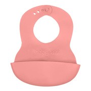 BabyOno, miękki śliniak z kieszonką i regulowanym zapięciem, różowy, 6 m+, 1 szt. https://azcdn.doz.pl/image/d/product/8aa43d20-scale-180x180.png