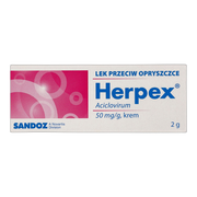 Herpex, 50 mg/g, krem, 2 g (tuba)