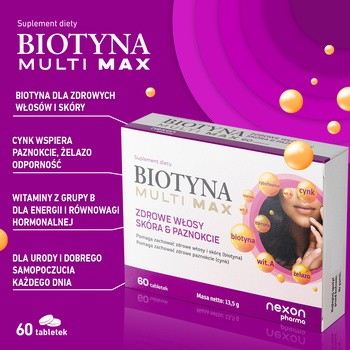 Biotyna Multi Max, tabletki, 60 szt.