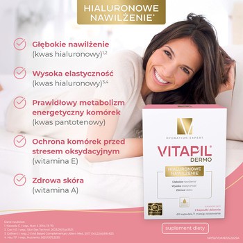 Vitapil Dermo Hialuronowe Nawilżenie, kapsułki, 60 szt.