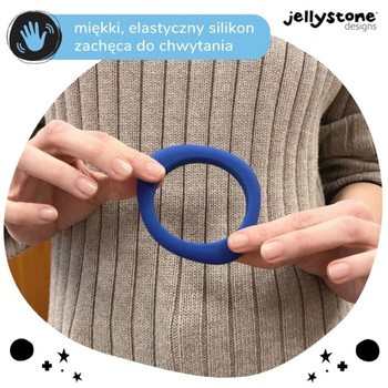 Jellystone Designs, silikonowa bransoletka Organic Bangle, granatowa, 1 szt.