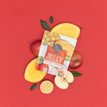 Diet-Food, Bio Żelki Owocowe Mango i Jabłko, 50 g