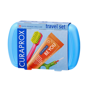 Curaprox Travel Set Blue, zestaw podróżny, 1 szt