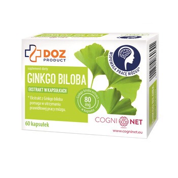 DOZ PRODUCT Ginkgo Biloba, kapsułki twarde, 60 szt.