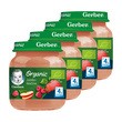 Zestaw 4x Gerber Organic, deser jabłko, malina, 4 m+