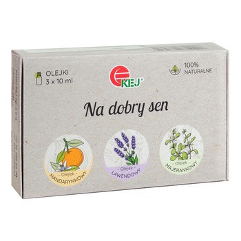 Kej, zestaw olejków eterycznych na dobry sen, 3 x 10 ml
