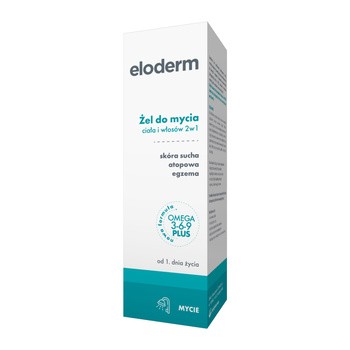 Eloderm, żel do mycia ciała i włosów 2w1, 200 ml