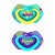 Canpol Babies, smoczek silikonowy, symetryczny, Neon Love, 0-6 m, blue, 2 szt.