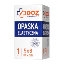 DOZ PRODUCT Opaska elastyczna tkana z zapinką, 5 m x 8 cm, 1 szt.