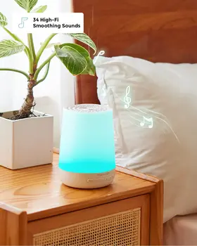 Momcozy Baby Sound Machine, inteligentny odtwarzacz dźwięków dla dzieci z lampką LED, 1 szt.